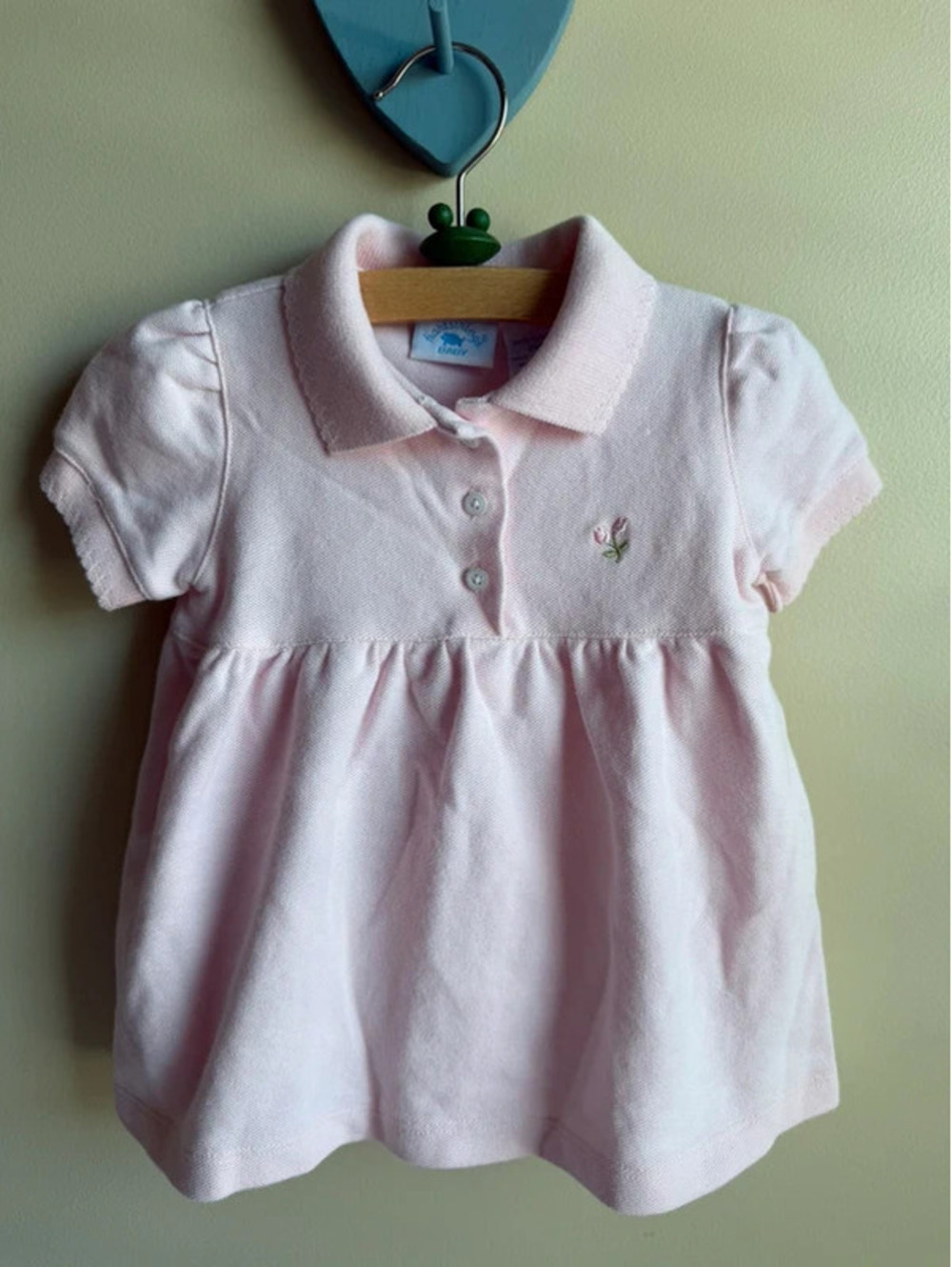 Vintage Hartstrings Baby Pink Tulip Polo Dress 6-12M